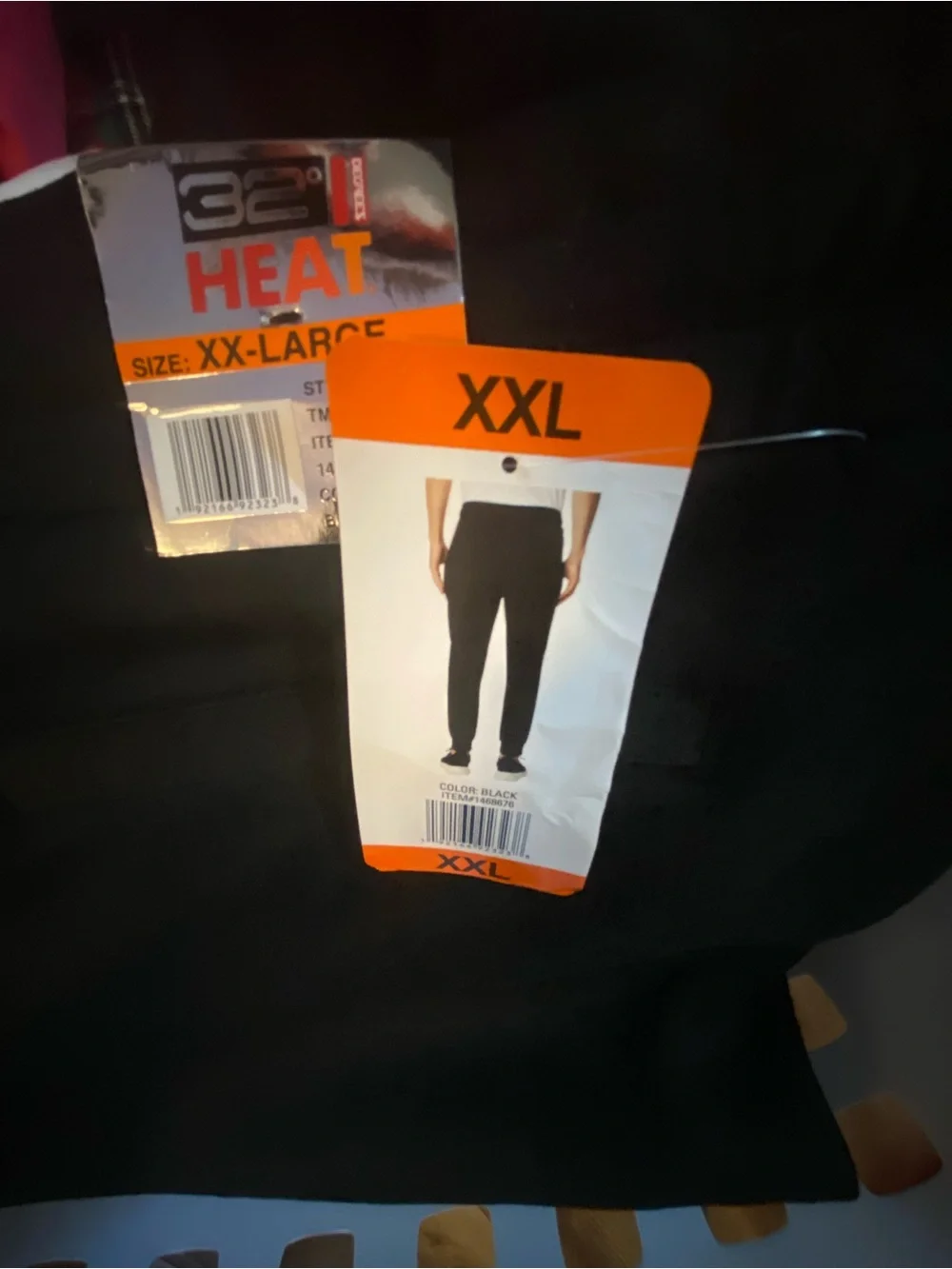 32 Degrees Black Men's Jogger Sweatpants with Drawstring Waist